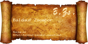 Baldauf Zsombor névjegykártya